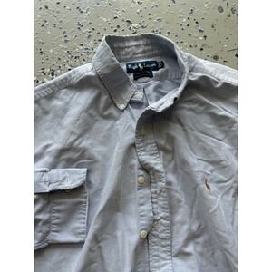 Ralph Lauren Oxford Shirt‎ Button Down Long Sleeve Collared Light Blue 17-34
